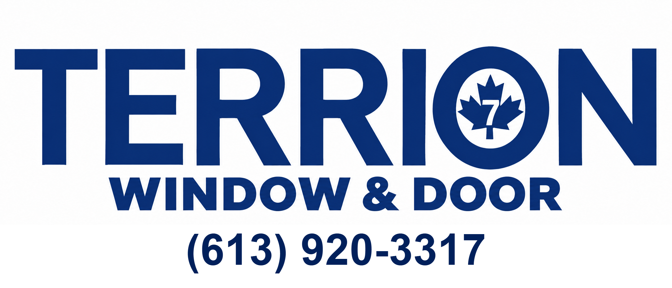 Terrion Window & Door wordmark with phone number (613) 920-3317